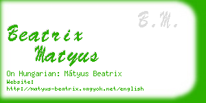 beatrix matyus business card